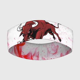 Повязка на голову 3D с принтом Бык на красном огне ,  |  | bull | бык | бычок | дикий бык | домашний бык | животное | животные | звери | зверь | красный огонь | огонь | скотоводство | тур
