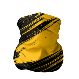 Бандана-труба 3D с принтом Black and yellow grunge в Екатеринбурге, 100% полиэстер, ткань с особыми свойствами — Activecool | плотность 150‒180 г/м2; хорошо тянется, но сохраняет форму | abstract | black and yellow | black and yellow grunge | grunge | texture | абстракция | гранж | желто черный | текстура | черно желтый