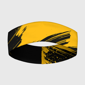 Повязка на голову 3D с принтом Black and yellow grunge ,  |  | Тематика изображения на принте: abstract | black and yellow | black and yellow grunge | grunge | texture | абстракция | гранж | желто черный | текстура | черно желтый