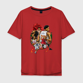 Мужская футболка хлопок Oversize с принтом Unbelievable Derrick Rose в Тюмени, 100% хлопок | свободный крой, круглый ворот, “спинка” длиннее передней части | derrick rose | баскет | деррик роуз | защитник | нба | ньюйорк никс | чикаго буллз