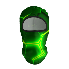 Балаклава 3D с принтом 3D ПЛИТЫ НЕОН   NEON GREEN HEXAGON РАЗЛОМ в Тюмени, 100% полиэстер, ткань с особыми свойствами — Activecool | плотность 150–180 г/м2; хорошо тянется, но при этом сохраняет форму. Закрывает шею, вокруг отверстия для глаз кайма. Единый размер | 3d | abstraction | among as | counter strike | geometry | hexagon | lol | neon | paints | stripes | texture | triangle | wow | абстракция | амонг ас | брызги | геометрия | краски | неон | неоновый | разлом | соты | текстура