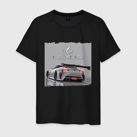 Мужская футболка хлопок с принтом Lexus   Motorsport   Racing team , 100% хлопок | прямой крой, круглый вырез горловины, длина до линии бедер, слегка спущенное плечо. | car | lexus | motorsport | power | prestige | racing | автомобиль | автоспорт | гонка | лексус | мощь | престиж