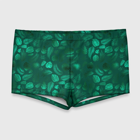Мужские купальные плавки 3D с принтом яркие зеленые листья , Полиэстер 85%, Спандекс 15% |  | Тематика изображения на принте: зелень | лето | листочки | листья | паттерн | яркие листья