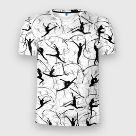 Мужская футболка 3D Slim с принтом Воздушная акробатика | Паттерн в Санкт-Петербурге, 100% полиэстер с улучшенными характеристиками | приталенный силуэт, круглая горловина, широкие плечи, сужается к линии бедра | acrobatics | aerial acrobatics | agility | flexibility | gymnastics | jumping | patern | pattern | sports | vaulting | акробатика | акробатия | акробатство | воздушная акробатика | вольтижировка | гибкость | гимнаст | гимнастика | ловкость