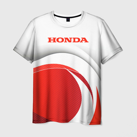 Мужская футболка 3D с принтом хонда | HONDA. в Санкт-Петербурге, 100% полиэфир | прямой крой, круглый вырез горловины, длина до линии бедер | honda | sport | авто | автомобиль | бренд | марка | спорт | хонда
