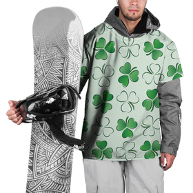 Накидка на куртку 3D с принтом Трехлистный клевер (День Св. Патрика) в Новосибирске, 100% полиэстер |  | Тематика изображения на принте: день святого патрика | зеленый | ирландский | клевер | паттерн | праздник | яркий