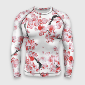 Мужской рашгард 3D с принтом Ранняя сакура ,  |  | арт | весна | краска | мазки | мазки краски | рисунок | розовые цветы | розовый цветок | сакура | цветок | цветы | яркие цветы | яркий цветок