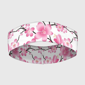 Повязка на голову 3D с принтом Весенняя сакура в Санкт-Петербурге,  |  | арт | весна | рисунок | розовые цветы | розовый цветок | сакура | цветок | цветы | яркие цветы | яркий цветок