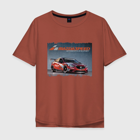 Мужская футболка хлопок Oversize с принтом Mazda   Motorsports Development в Петрозаводске, 100% хлопок | свободный крой, круглый ворот, “спинка” длиннее передней части | car | development | japan | mazda | motorsport | power | racing | team | автомобиль | автоспорт | гонка | мазда | мощь | развитие | япония