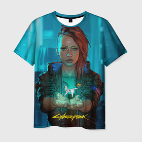 Мужская футболка 3D с принтом Vi girl cyberpunk 2077 в Белгороде, 100% полиэфир | прямой крой, круглый вырез горловины, длина до линии бедер | 2077 | cyberpunk | cyberpunk 2077 | judy | night city | vi | ви | джуди | жуди | кибер | киберпанк | найтсити | панк