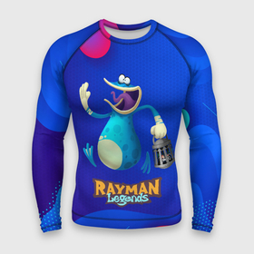 Мужской рашгард 3D с принтом Синий globox Rayman в Тюмени,  |  | legends | rayman | rayman legends | глобокс | рейман | рэйман | рэймэн