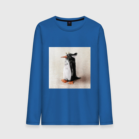 Мужской лонгслив хлопок с принтом Птица Пингвин , 100% хлопок |  | animal | art | drawing | illustration | penguin | print | арт | животные | иллюстрация | пингвин | принт