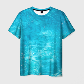 Мужская футболка 3D с принтом Голубой океан | Голубая вода в Кировске, 100% полиэфир | прямой крой, круглый вырез горловины, длина до линии бедер | Тематика изображения на принте: ocean | oceanic | sea | water | waters | world ocean | акватория | бриз | вода | голобая вода | мировой океан | море | морской | океан | океанический | океанский