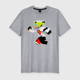 Мужская футболка хлопок Slim с принтом Minecraft   Video game в Курске, 92% хлопок, 8% лайкра | приталенный силуэт, круглый вырез ворота, длина до линии бедра, короткий рукав | dude | guy | minecraft | video game | видеоигра | майнкрафт | парень | чувак