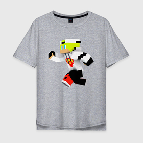 Мужская футболка хлопок Oversize с принтом Minecraft   Video game в Белгороде, 100% хлопок | свободный крой, круглый ворот, “спинка” длиннее передней части | dude | guy | minecraft | video game | видеоигра | майнкрафт | парень | чувак