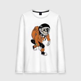 Мужской лонгслив хлопок с принтом Astronaut   Cool Monkey в Курске, 100% хлопок |  | astronaut | gloves | monkey | skate board | sneakers | spacesuit | космонавт | кроссовки | обезьяна | перчатки | скафандр | скейтборд