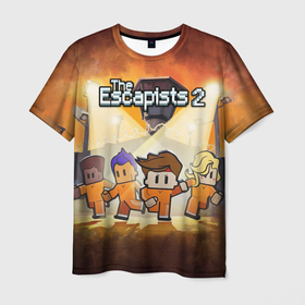 Мужская футболка 3D с принтом The Escapists 2 в Белгороде, 100% полиэфир | прямой крой, круглый вырез горловины, длина до линии бедер | escapists | escapists 2 | game | the escapists | the escapists 2 | головоломка | игра | побег | ролевая | ролевая игра
