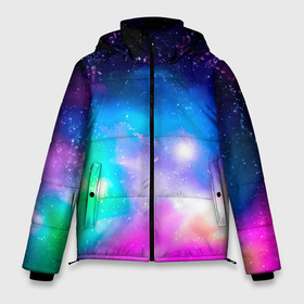 Мужская зимняя куртка 3D с принтом Colorful Space   Космос в Тюмени, верх — 100% полиэстер; подкладка — 100% полиэстер; утеплитель — 100% полиэстер | длина ниже бедра, свободный силуэт Оверсайз. Есть воротник-стойка, отстегивающийся капюшон и ветрозащитная планка. 

Боковые карманы с листочкой на кнопках и внутренний карман на молнии. | gradient | neon | night | space | stars | universe | блеск | вселенная | галактика | градиент | закат | звездное небо | звезды | космический принт | космос | красочный | небо | неон | неоновые краски | ночь | облака