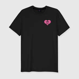 Мужская футболка хлопок Slim с принтом Любовь   проблема для отаку в Новосибирске, 92% хлопок, 8% лайкра | приталенный силуэт, круглый вырез ворота, длина до линии бедра, короткий рукав | аниме | знак | любовь | отаку | сердце | символ