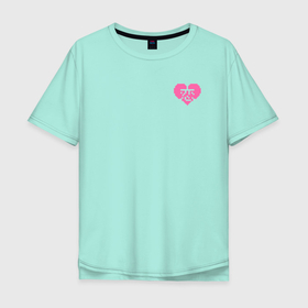 Мужская футболка хлопок Oversize с принтом Любовь   проблема для отаку в Тюмени, 100% хлопок | свободный крой, круглый ворот, “спинка” длиннее передней части | аниме | знак | любовь | отаку | сердце | символ