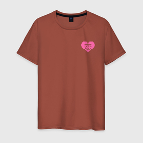 Мужская футболка хлопок с принтом Любовь   проблема для отаку в Кировске, 100% хлопок | прямой крой, круглый вырез горловины, длина до линии бедер, слегка спущенное плечо. | аниме | знак | любовь | отаку | сердце | символ