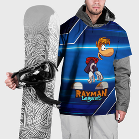 Накидка на куртку 3D с принтом Rayman синий абстрактный фон в Кировске, 100% полиэстер |  | Тематика изображения на принте: 