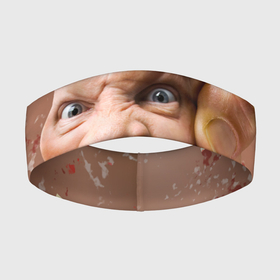 Повязка на голову 3D с принтом boxing   телесный ,  |  | бой | бокс | зуб | лицо | спорт