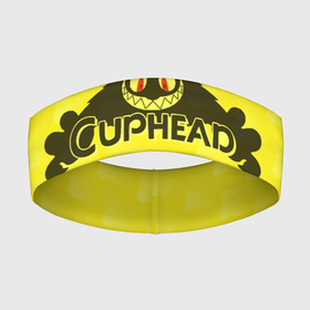 Повязка на голову 3D с принтом Cuphead showThe DevilШоу чашечка в Санкт-Петербурге,  |  | Тематика изображения на принте: cuphead | show | the devil | дьявол | чашечка | шоу