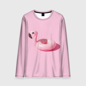 Мужской лонгслив 3D с принтом Flamingos | Розовый фламинго , 100% полиэстер | длинные рукава, круглый вырез горловины, полуприлегающий силуэт | flamingos | phoenicopterus | животные | розовая птица | розовый | фламинго | фламингообразный