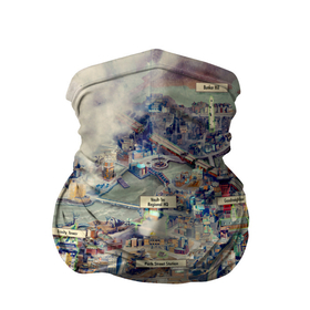 Бандана-труба 3D с принтом Fallout   city в Тюмени, 100% полиэстер, ткань с особыми свойствами — Activecool | плотность 150‒180 г/м2; хорошо тянется, но сохраняет форму | Тематика изображения на принте: city | disaster | fallout | map | postapocalyptic | roleplaying game | usa after a nuclear war | город | карта | катастрофа | постапокалиптическая | ролевая компьютерная игра | сша после ядерной войны | фоллаут