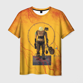 Мужская футболка 3D с принтом Командо с гитарой в Курске, 100% полиэфир | прямой крой, круглый вырез горловины, длина до линии бедер | game | games | risk of rain | игра | игры | риск оф рейн | риск оф рэйн