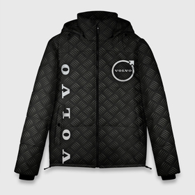 Мужская зимняя куртка 3D с принтом Логотип VOLVO на металле в Курске, верх — 100% полиэстер; подкладка — 100% полиэстер; утеплитель — 100% полиэстер | длина ниже бедра, свободный силуэт Оверсайз. Есть воротник-стойка, отстегивающийся капюшон и ветрозащитная планка. 

Боковые карманы с листочкой на кнопках и внутренний карман на молнии. | auto | car | logotype | metal | volvo | автолюбителям | автомобиль | вольво | для мужчин | значок вольво | логотип | металл | мужская машина | мужская тачка | новый логотип