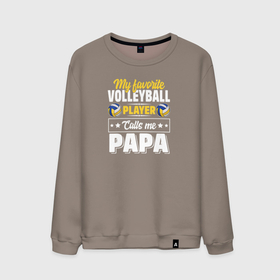 Мужской свитшот хлопок с принтом Мой любимый волейболист называет меня папа в Курске, 100% хлопок |  | volleyball | батя | батяня | волейбол | волейболист | волейбольный | вфв | мяч | отец | папа | папка | папочка | пляжный волейбол | спорт
