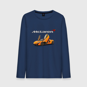 Мужской лонгслив хлопок с принтом McLaren   Motorsport , 100% хлопок |  | car | mclaren | motorsport | power | racing | team | автомобиль | автоспорт | гонка | мощь
