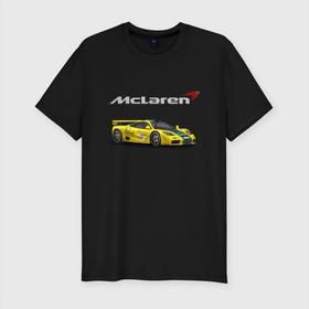 Мужская футболка хлопок Slim с принтом McLaren   Motorsport   Racing в Екатеринбурге, 92% хлопок, 8% лайкра | приталенный силуэт, круглый вырез ворота, длина до линии бедра, короткий рукав | car | mclaren | motorsport | power | racing | team | автомобиль | автоспорт | гонка | мощь