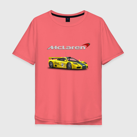 Мужская футболка хлопок Oversize с принтом McLaren   Motorsport   Racing в Белгороде, 100% хлопок | свободный крой, круглый ворот, “спинка” длиннее передней части | car | mclaren | motorsport | power | racing | team | автомобиль | автоспорт | гонка | мощь