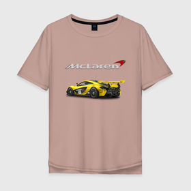 Мужская футболка хлопок Oversize с принтом McLaren   Motorsport   Racing Team в Новосибирске, 100% хлопок | свободный крой, круглый ворот, “спинка” длиннее передней части | car | mclaren | motorsport | power | racing | team | автомобиль | автоспорт | гонка | мощь