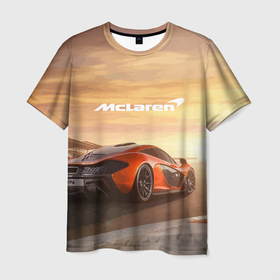 Мужская футболка 3D с принтом McLaren   легендарная гоночная команда , 100% полиэфир | прямой крой, круглый вырез горловины, длина до линии бедер | car | mclaren | motorsport | power | racing | team | автомобиль | автоспорт | гонка | мощь