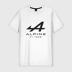 Мужская футболка хлопок Slim с принтом Alpine F1 team | Black Logo в Курске, 92% хлопок, 8% лайкра | приталенный силуэт, круглый вырез ворота, длина до линии бедра, короткий рукав | Тематика изображения на принте: alpine f1 | auto sport | autosport | emblem | f1 | fia | formula one | logo | авто спорт | автоспорт | кольцевые гонки | лого | логотип | ф1 | формула 1 | формула один | эмблема