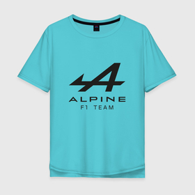 Мужская футболка хлопок Oversize с принтом Alpine F1 team | Black Logo в Белгороде, 100% хлопок | свободный крой, круглый ворот, “спинка” длиннее передней части | alpine f1 | auto sport | autosport | emblem | f1 | fia | formula one | logo | авто спорт | автоспорт | кольцевые гонки | лого | логотип | ф1 | формула 1 | формула один | эмблема