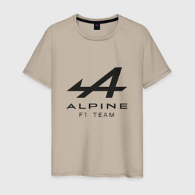 Мужская футболка хлопок с принтом Alpine F1 team | Black Logo в Белгороде, 100% хлопок | прямой крой, круглый вырез горловины, длина до линии бедер, слегка спущенное плечо. | alpine f1 | auto sport | autosport | emblem | f1 | fia | formula one | logo | авто спорт | автоспорт | кольцевые гонки | лого | логотип | ф1 | формула 1 | формула один | эмблема