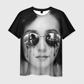 Мужская футболка 3D с принтом грусть   разлука в Белгороде, 100% полиэфир | прямой крой, круглый вырез горловины, длина до линии бедер | грусть | девушка | любовь | ониона | очки | пара | разлука | слезы