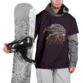Накидка на куртку 3D с принтом Статный орёл в Екатеринбурге, 100% полиэстер |  | арт | орёл | птица | птица хищник | рисунок | хищник