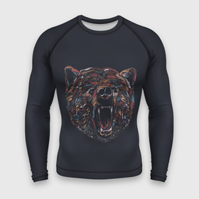 Мужской рашгард 3D с принтом Злой медведь мозаика в Курске,  |  | арт | дикий зверь | дикое животное | животное | зверь | медведь | мозаика | опасное животное | опасный зверь | опасный медведь | рисунок | рычащий зверь | рычащий медведь
