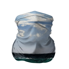 Бандана-труба 3D с принтом Морской прибой в Белгороде, 100% полиэстер, ткань с особыми свойствами — Activecool | плотность 150‒180 г/м2; хорошо тянется, но сохраняет форму | волны | нежный | облака | природа | светлый