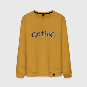 Мужской свитшот хлопок с принтом Gothic logo в Курске, 100% хлопок |  | game | games | gothic | gotica | готика | готтика | игра | игры