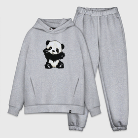 Мужской костюм хлопок OVERSIZE с принтом Cute Baby Panda в Тюмени,  |  | детский | лапочка | милый | мимими | панда | ребенок | хороший