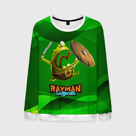 Мужской свитшот 3D с принтом Персонаж Rayman Legends , 100% полиэстер с мягким внутренним слоем | круглый вырез горловины, мягкая резинка на манжетах и поясе, свободная посадка по фигуре | legends | rayman | rayman legends | глобокс | рейман | рэйман | рэймэн