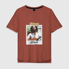 Мужская футболка хлопок Oversize с принтом Фото Bob Marley , 100% хлопок | свободный крой, круглый ворот, “спинка” длиннее передней части | bob marley | marley | reggae | боб марли | регги