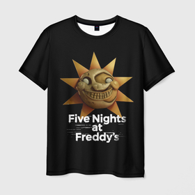 Мужская футболка 3D с принтом Five Nights at Freddys: Security Breach Воспитатель (Daycare Attendant) , 100% полиэфир | прямой крой, круглый вырез горловины, длина до линии бедер | 5 ночей с фредди | daycare attendant | five nights at freddys | аниматроники | воспитатель | игра | компьютерная игра | солнце | фредди | фреди